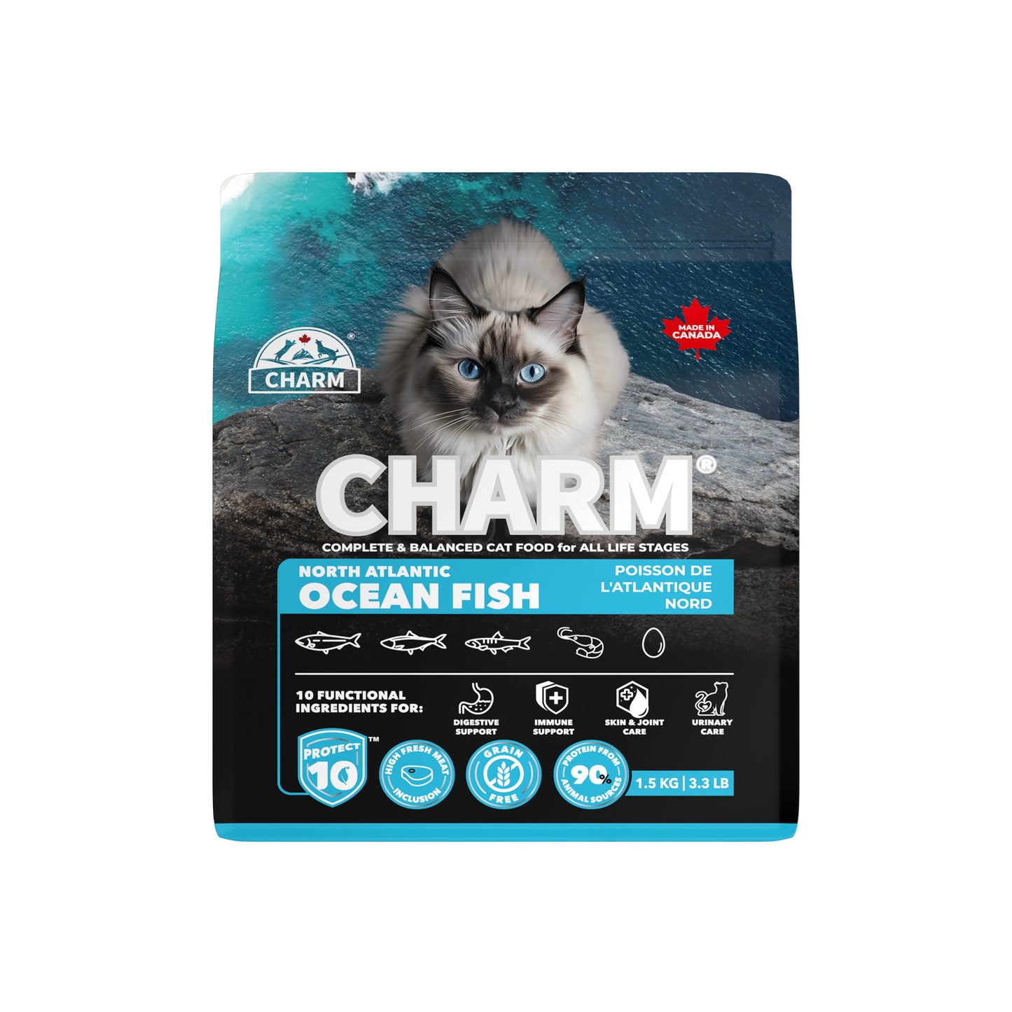 Charm – Recette de poisson de l'Atlantique Nord sans grains - Chat