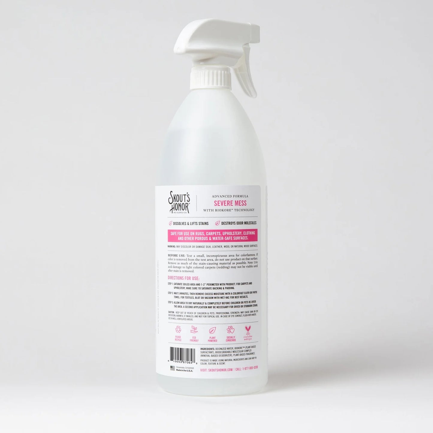 Skout's Honor – Formule pour chat - Dégâts intenses, taches et odeurs - 1035ml