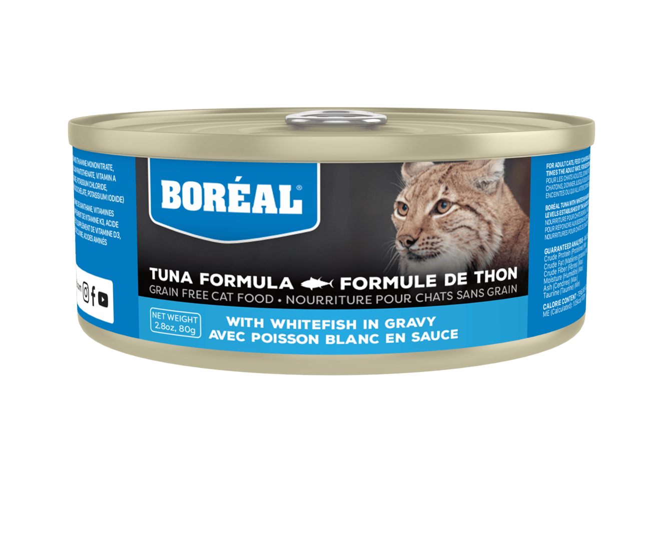 Boréal – Conserve – Sans Grains - Thon en sauce avec poisson blanc - 156g