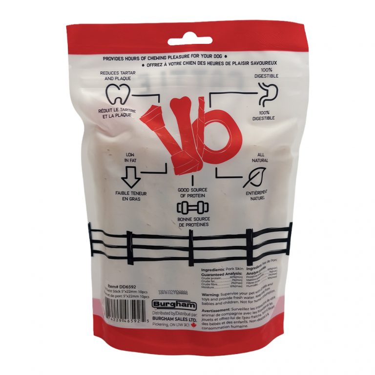 Cattle Ranch – Sac de bâtonnets de porc 5'' - Paquet de 10