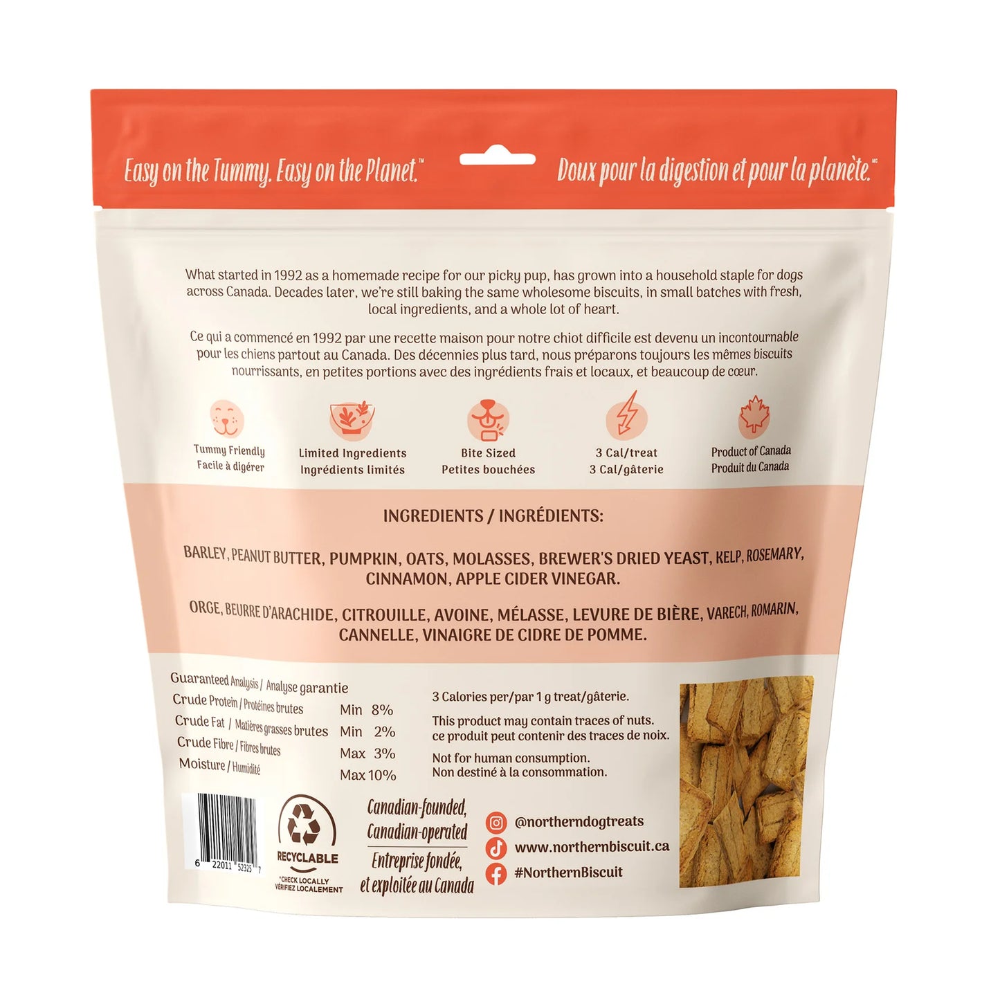 Northern – Biscuits MiniMix Citrouille et cacahuètes - 450g