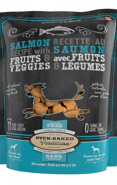 Oven-Baked Tradition – Gâteries sans grains - Saumon avec fruits et légumes - 454g