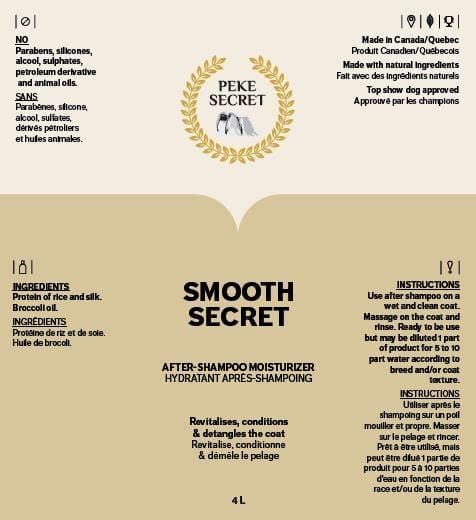 Peke Secret – SMOOTH Secret Hydratant après shampoing – revitalise et conditionne le pelage