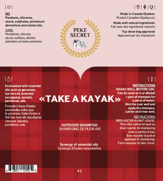 Peke Secret – Take a Kayak Shampoing plein air – synergie d'huiles essentielles