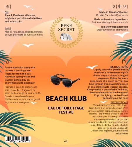 Peke Secret – Beach Klub Eau de toilettage