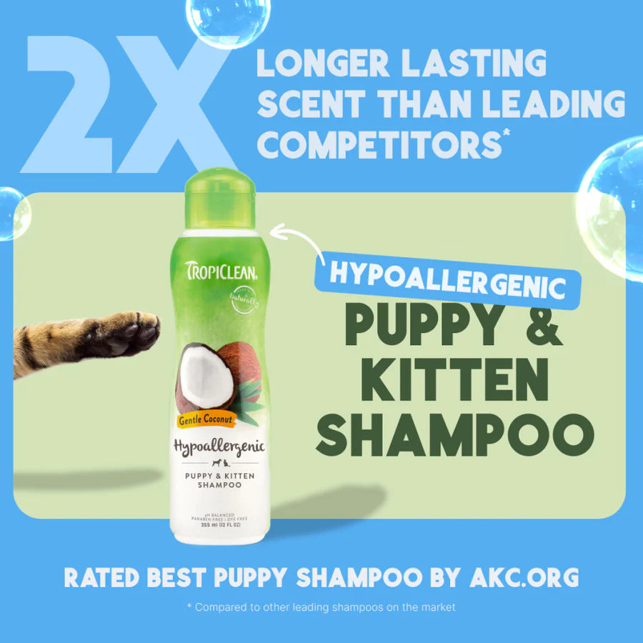 Tropiclean – Shampoing pour chiot et chaton hypoallergénique