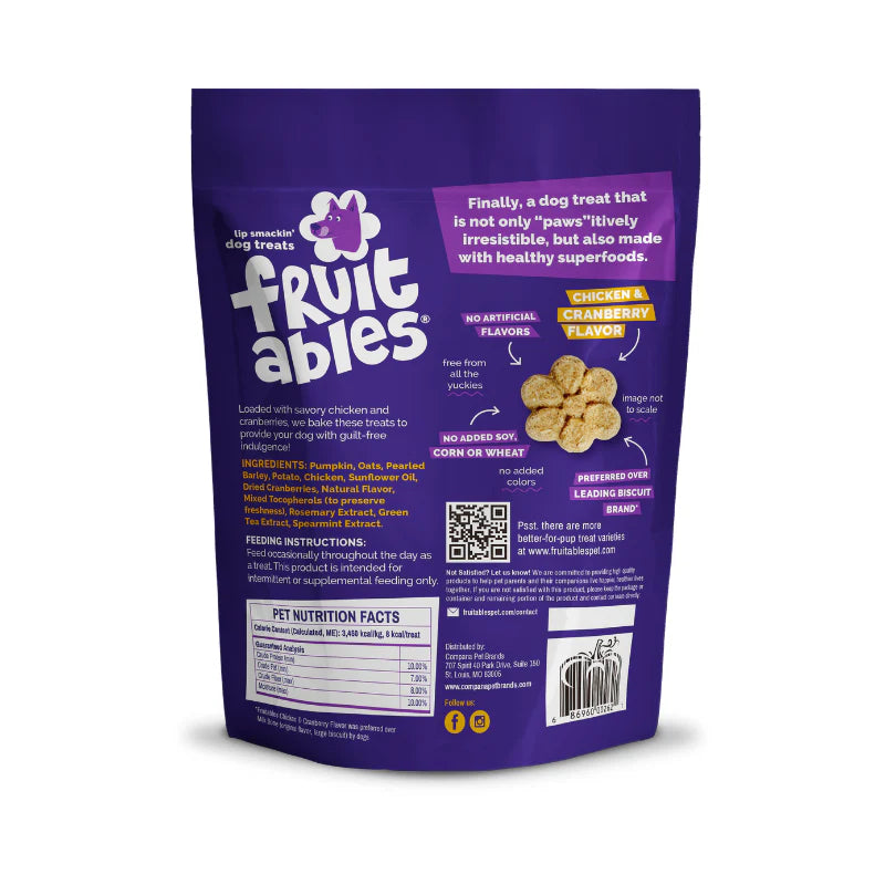Fruitables – Gâteries poulet et canneberges