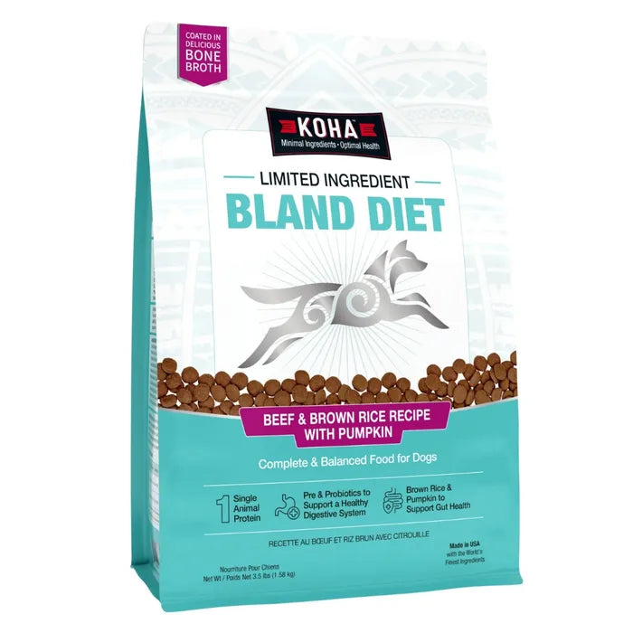 Koha – Ingrédients limités - Boeuf et riz brun avec citrouille - 20lbs