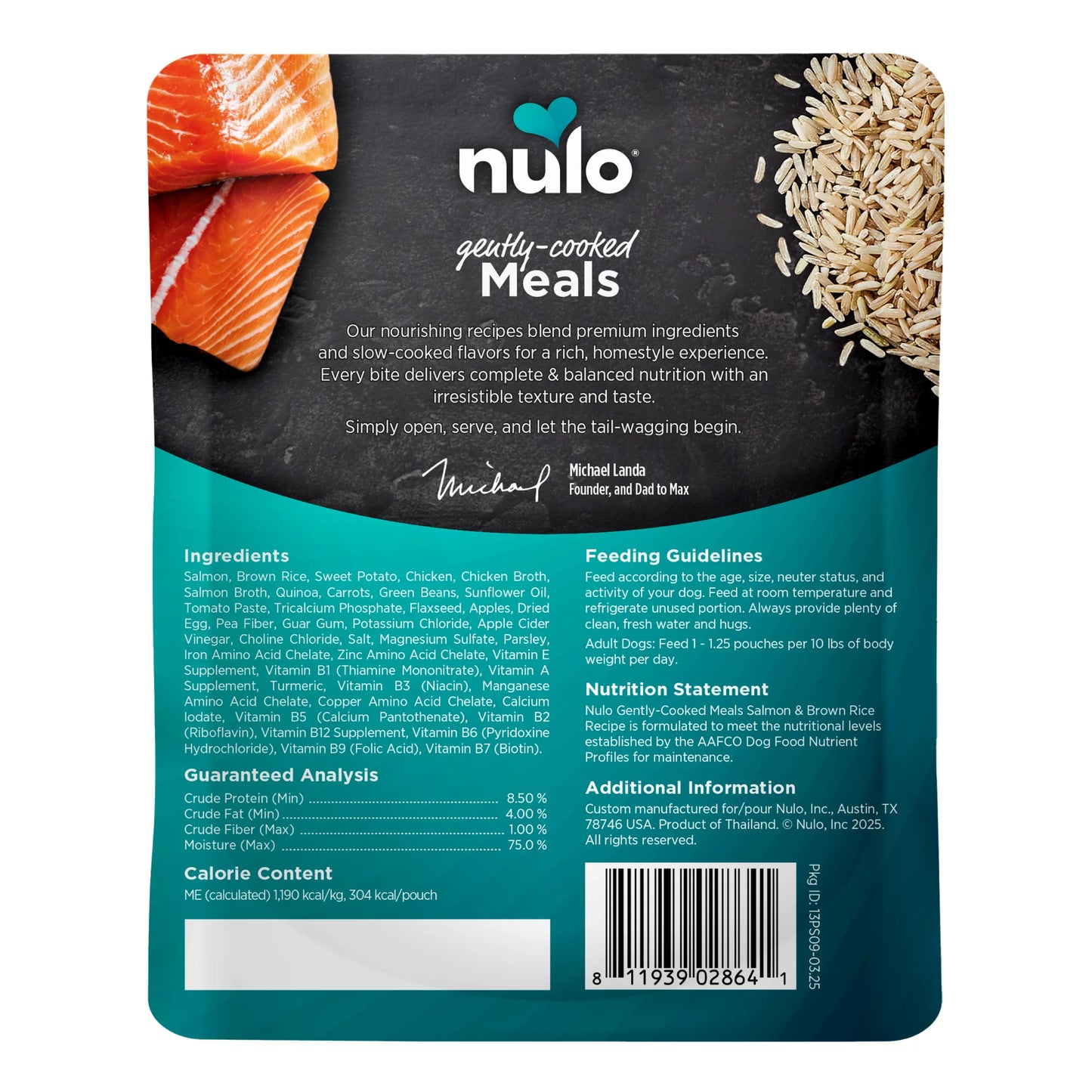 Nulo – Mijoté - Saumon et riz brun - 255g
