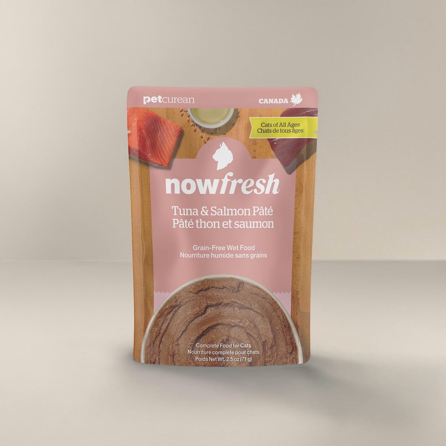Petcurean – Nowfresh - Pâté thon et saumon - Chat - 71g