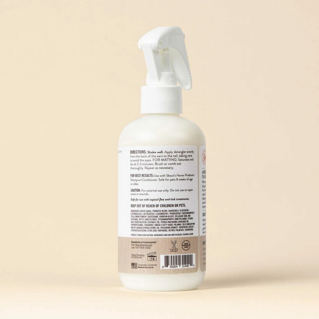 Skout's Honor – Démêlant probiotique Chien des Bois – hydrate la peau et adoucit le pelage