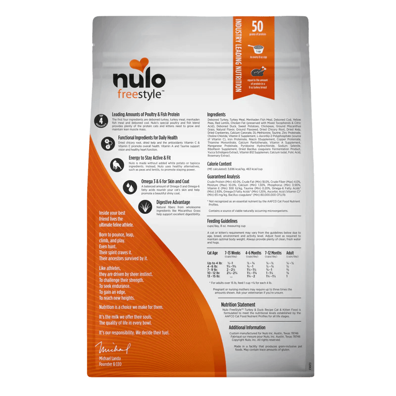 Nulo – Freestyle - Chats et chatons sans grains - Dinde et canard