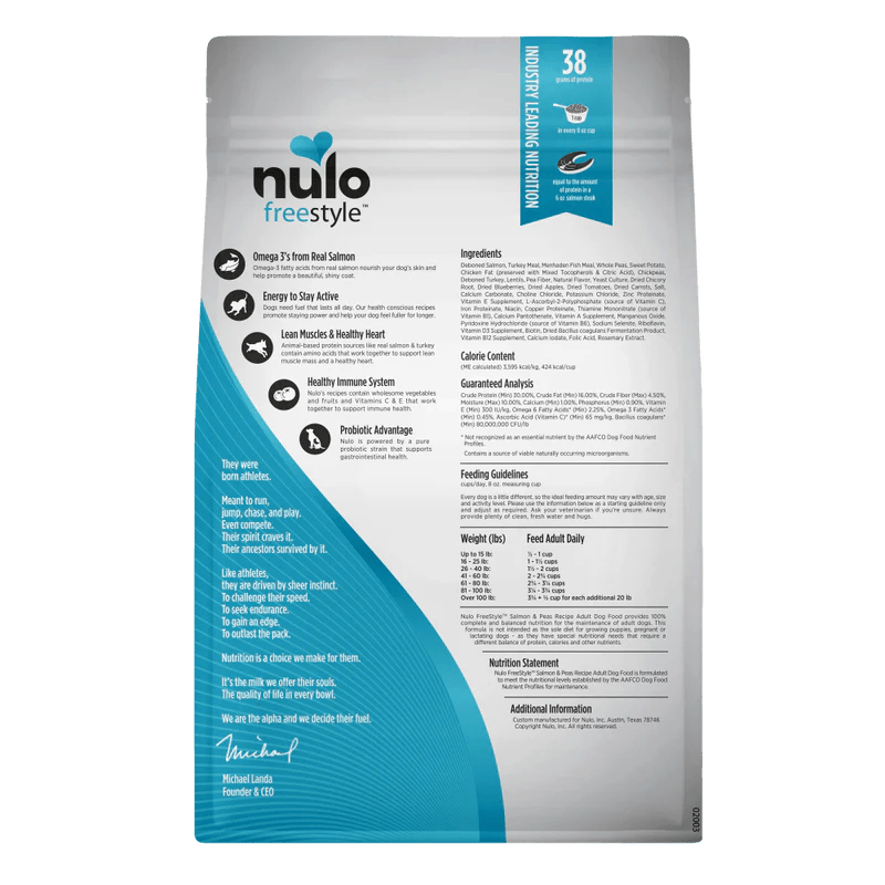 Nulo – Freestyle - Adulte sans grains - Saumon et petits pois