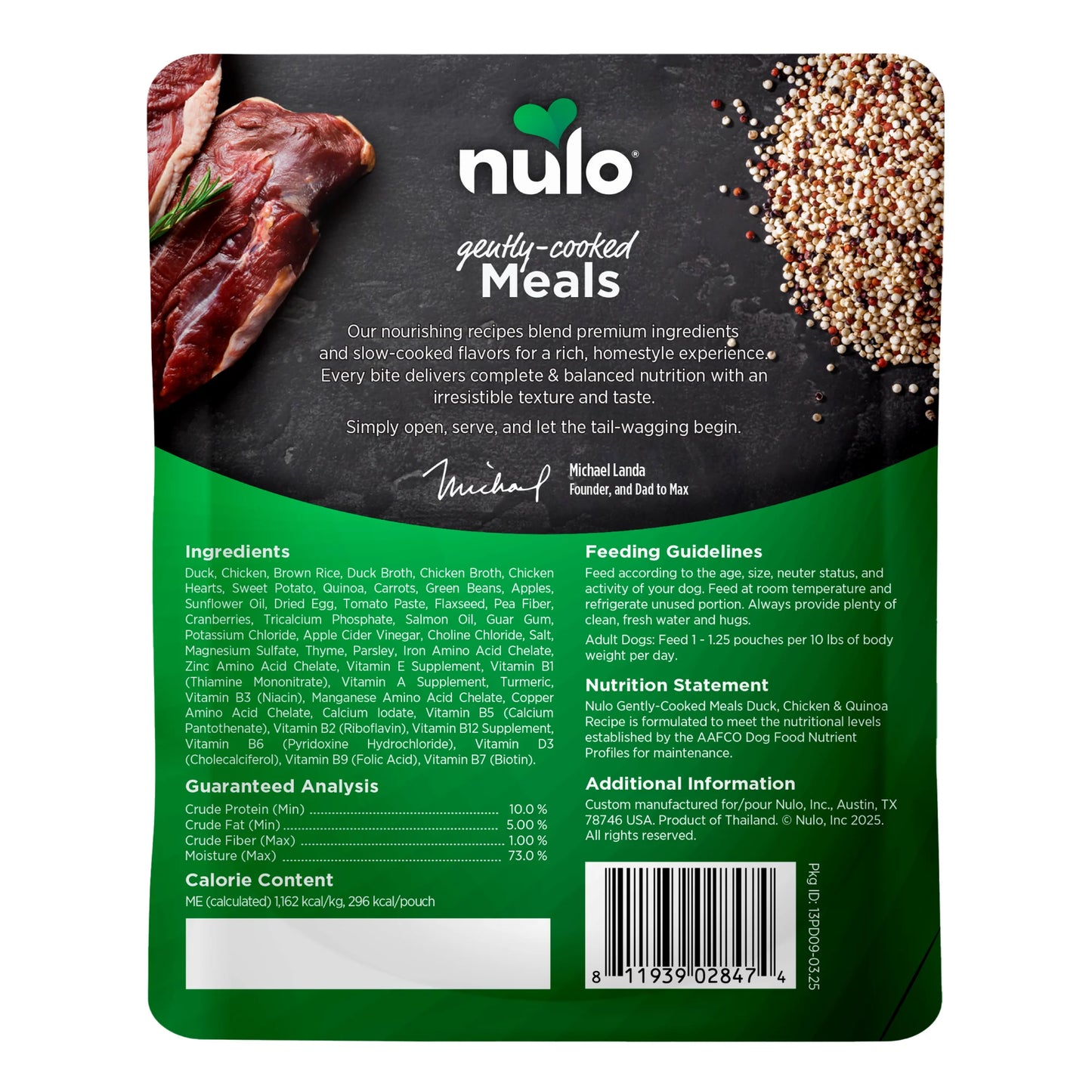 Nulo – Mijoté - Canard, poulet et quinoa - 255g