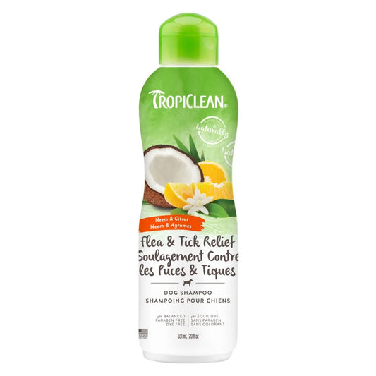 Tropiclean – Shampoing soulageant contre les puces et tiques