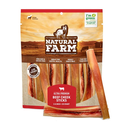 Natural Farm – Bâton jumbo de joue de boeuf - 6''