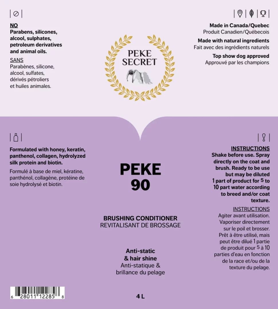 Peke Secret – PEKE 90 Revitalisant de brossage – illumine et conditionne