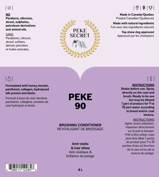 Peke Secret – PEKE 90 Revitalisant de brossage – illumine et conditionne