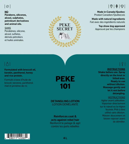 Peke Secret – Peke 101 Lotion démêlante – apporte éclat et brillance