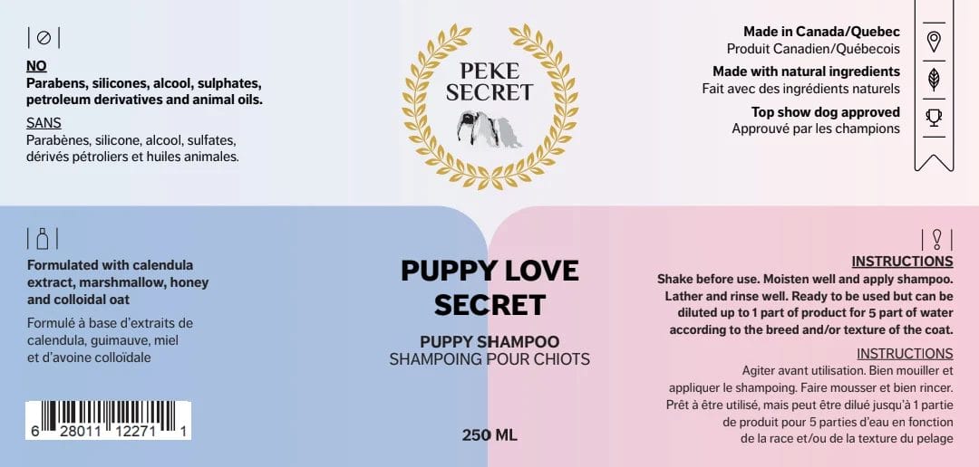 Peke Secret – BABY Secret Shampoing pour chiots – complexe hydratant