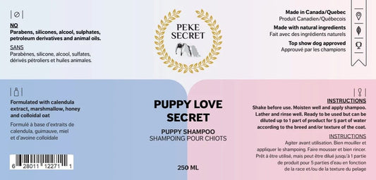 Peke Secret – BABY Secret Shampoing pour chiots – complexe hydratant
