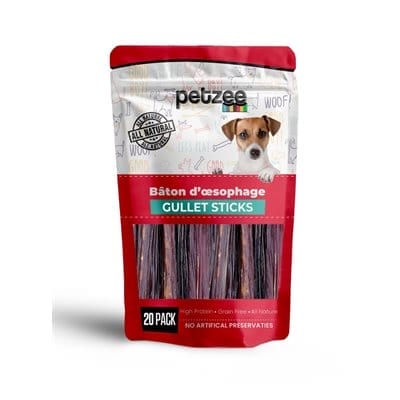 Petzee – Bâton d'oesophage 6'' - Paquet de 20