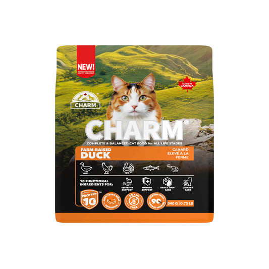 Charm – Recette de canard sans grains - Chat