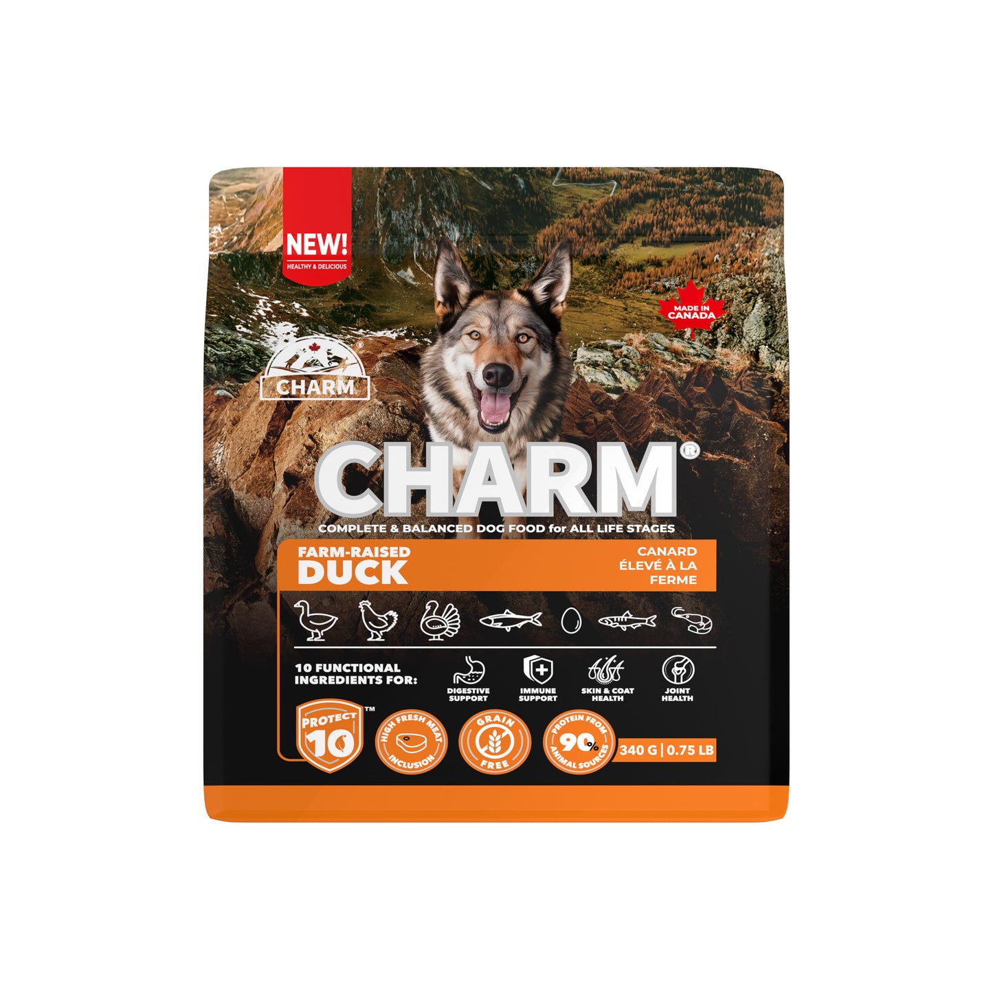 Charm – Recette de canard sans grains - Chien