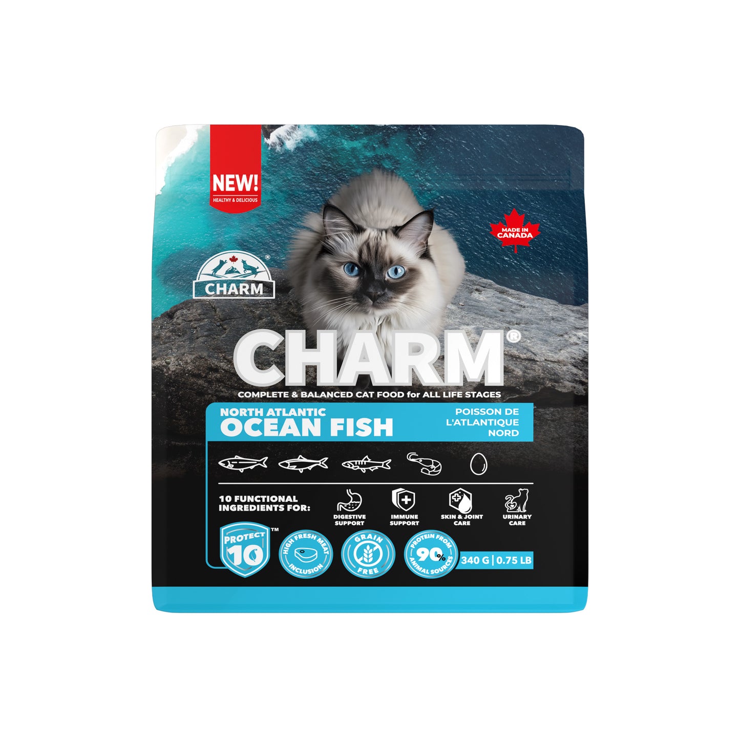Charm – Recette de poisson de l'Atlantique Nord sans grains - Chat