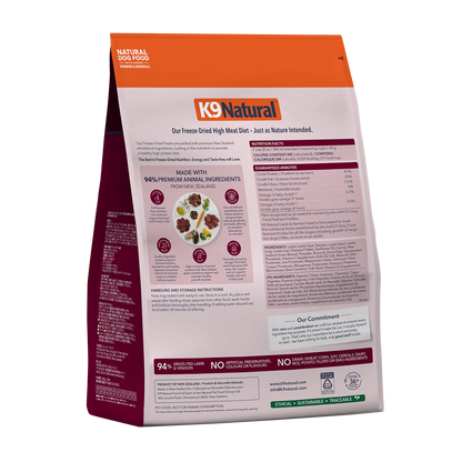 K9 Natural – Nourriture lyophilisée – Festin d'agneau et de chevreuil