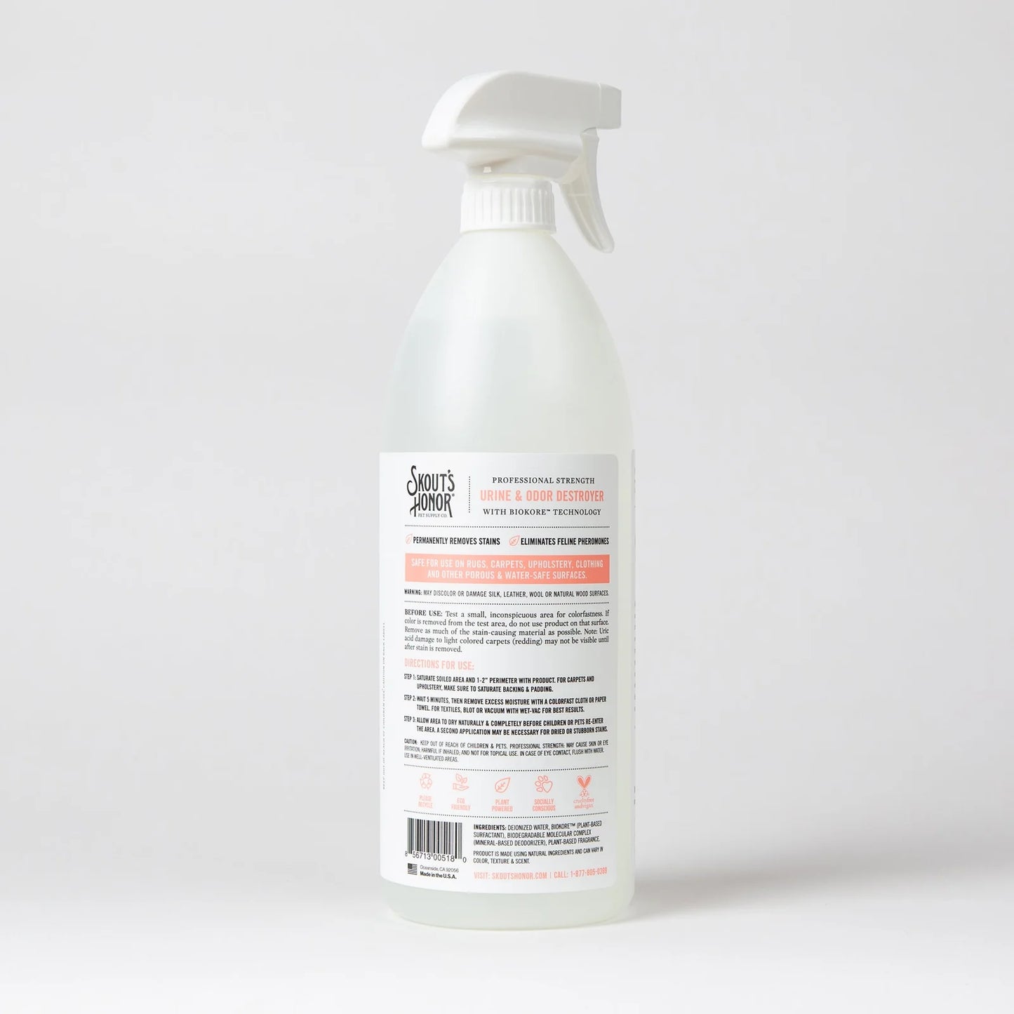 Skout's Honor – Formule pour chat - Destructeur d'urine et d'odeurs - 1035ml