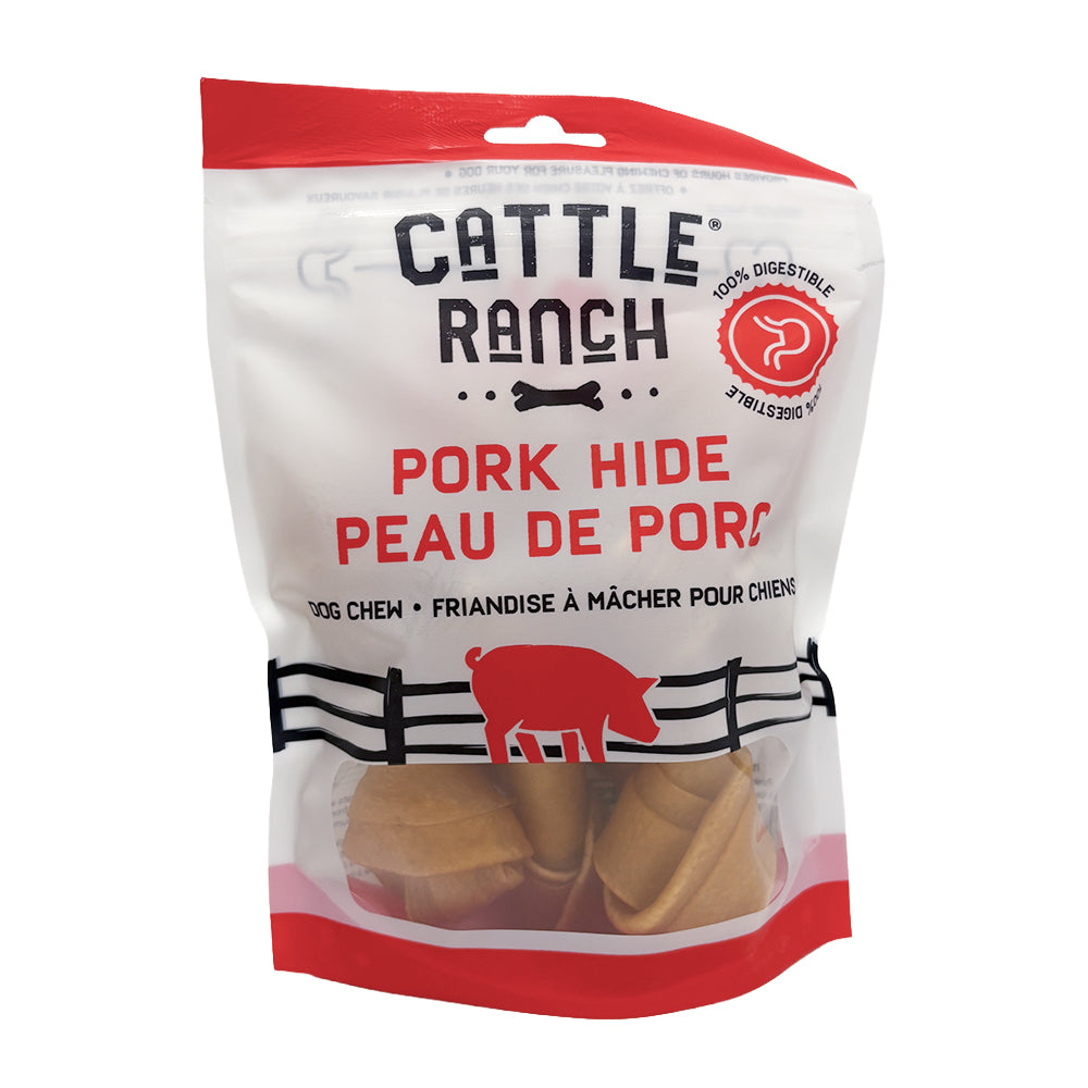 Cattle Ranch – Sac d'os de porc pressé 4'' - Paquet de 5