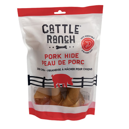 Cattle Ranch – Sac d'os de peau de porc 8'' - Paquet de 4