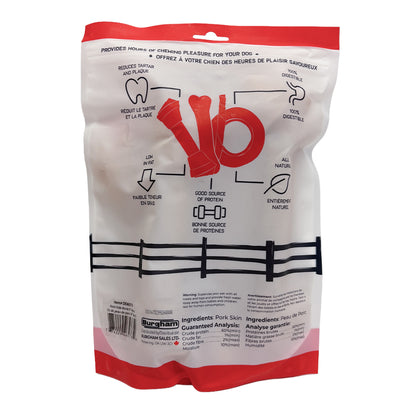 Cattle Ranch – Sac d'os de peau de porc 8'' - Paquet de 4