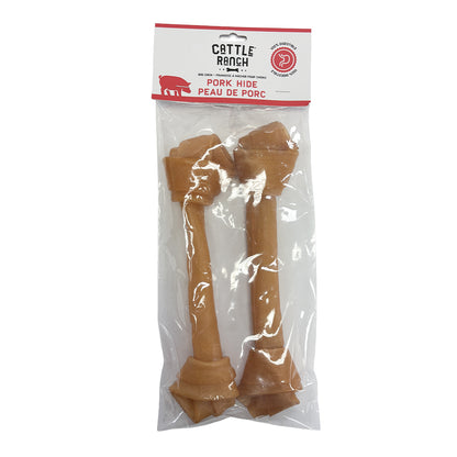 Cattle Ranch – Sac d'os de peau de porc 10'' - Paquet de 2