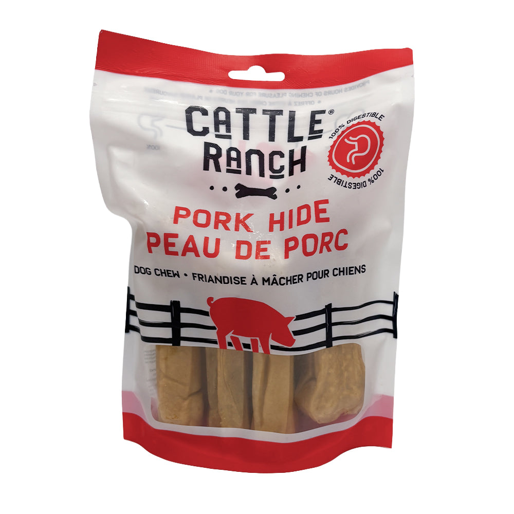 Cattle Ranch – Sac d'os de porc pressé 4'' - Paquet de 5