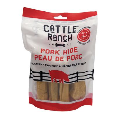 Cattle Ranch – Sac d'os de porc pressé 4'' - Paquet de 5