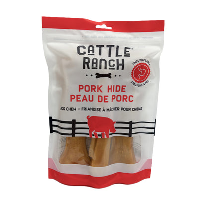 Cattle Ranch – Sac d'os de porc pressé 8'' - Paquet de 3