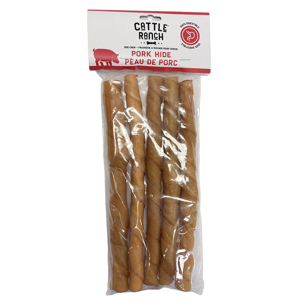 Cattle Ranch – Sac de bâtonnets de porc 10'' - Paquet de 5