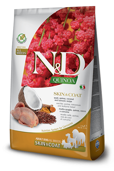 Farmina – N&D Quinoa - Peau et Pelage – Sans Grains - Caille