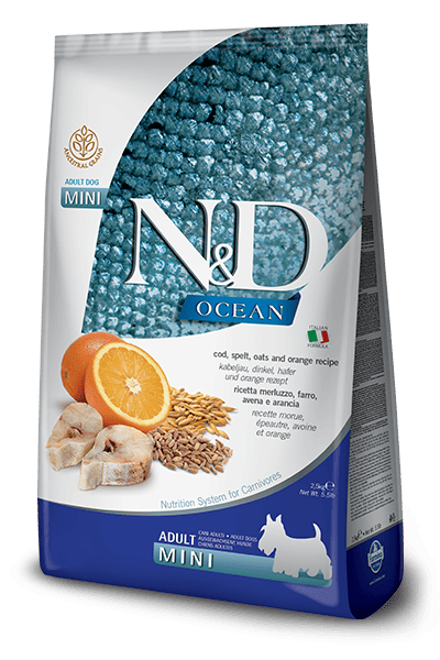 Farmina – N&D Grains Ancestraux - Adulte - Mini - Morue et Orange