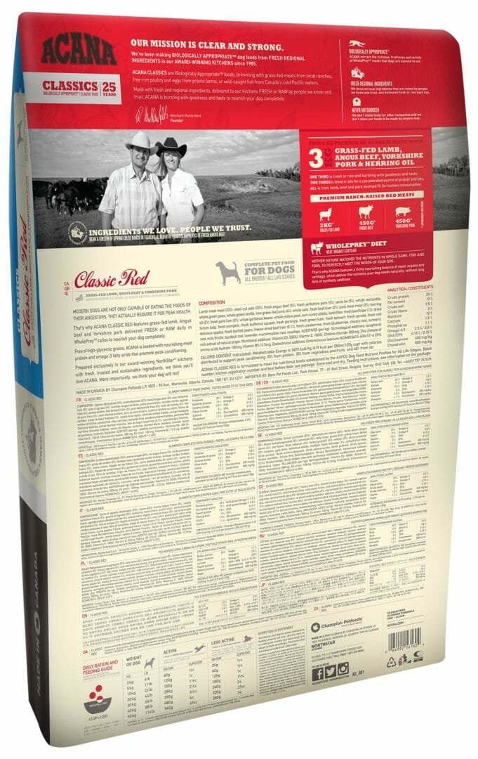 Acana – Classics – Classic Red - Viande Rouge