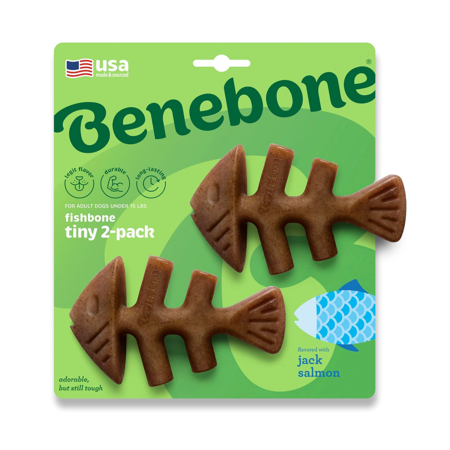 Benebone  – Os à gruger en Nylon Tiny – Ensemble saumon
