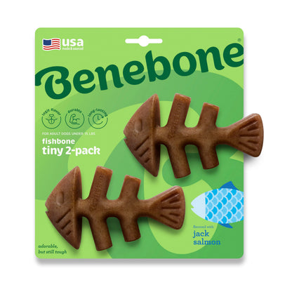 Benebone  – Os à gruger en Nylon Tiny – Ensemble saumon