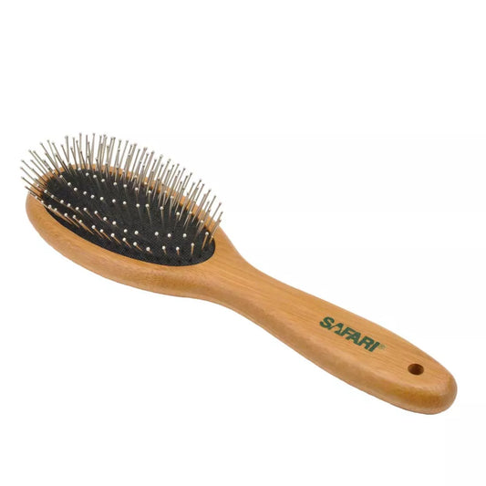 Safari – Brosse avec tiges métalliques et manche en bambou pour chien