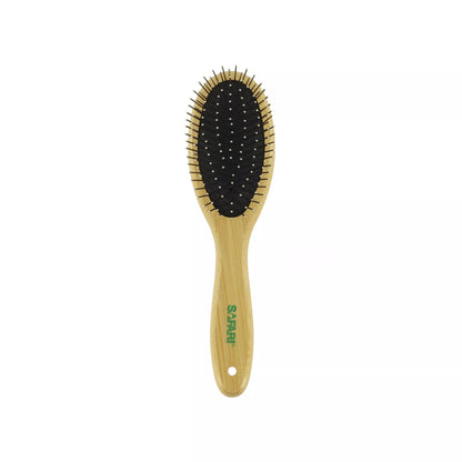 Safari – Brosse avec tiges métalliques et manche en bambou pour chien