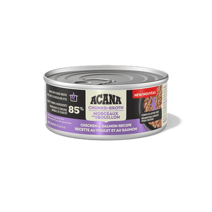 Acana – Morceaux de poulet et saumon avec bouillon d'os pour chaton - 155g