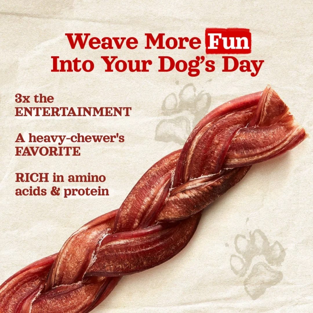 Natural Farm – Bully stick tressé 12''