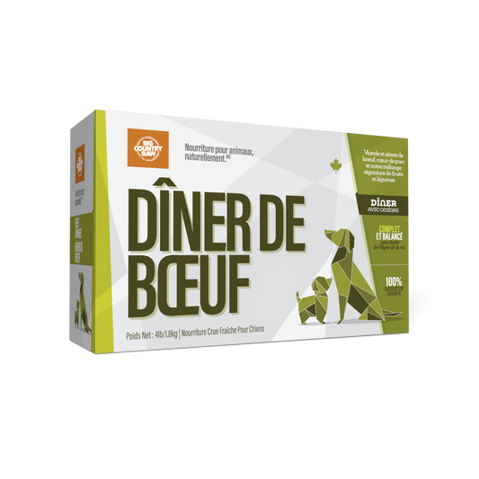 Big Country Raw – Formule Dîner – Boeuf - 4lbs