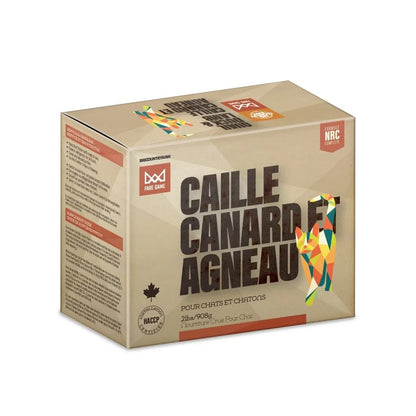 Big Country Raw – Fare Game - Chat – Caille, Canard, Agneau - 2lbs